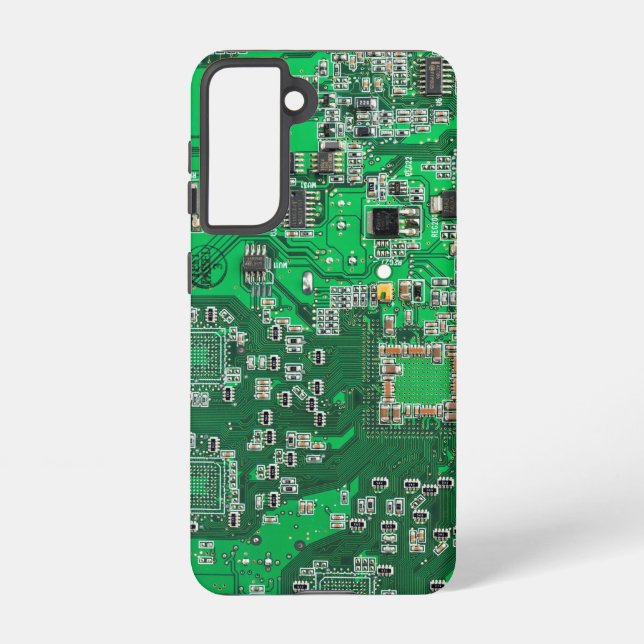 Printed Circuit Assembly PCB Green Circuit Board Samsung Galaxy S21 Case (Back)