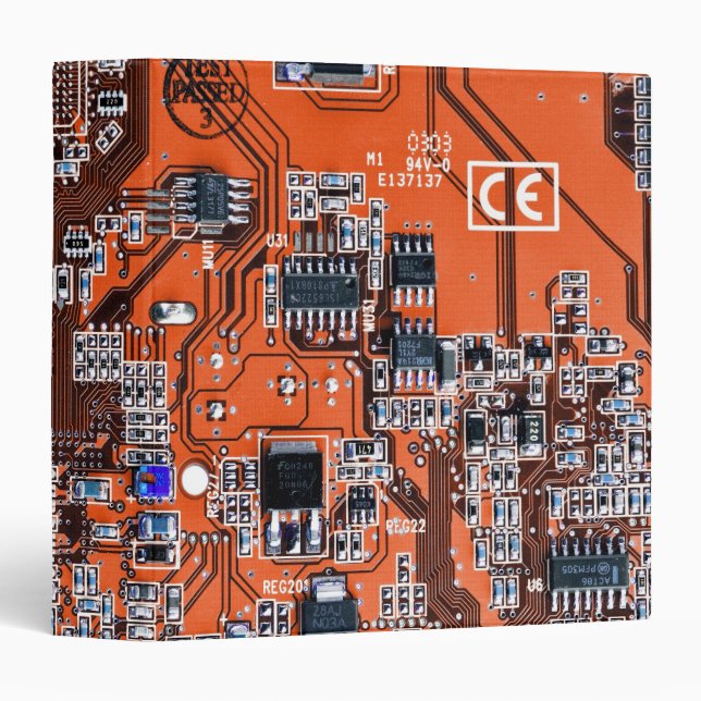Printed Circuit Assembly PCB Orange Circuit Board Binder (Front/Spine)