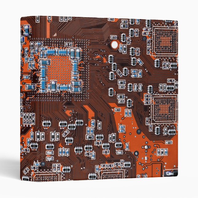 Printed Circuit Assembly PCB Orange Circuit Board Binder (Front/Spine)