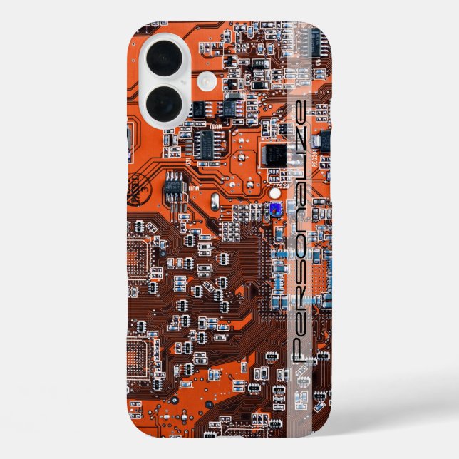 Printed Circuit Assembly PCB Orange Circuit Board Case-Mate iPhone Case (Back)