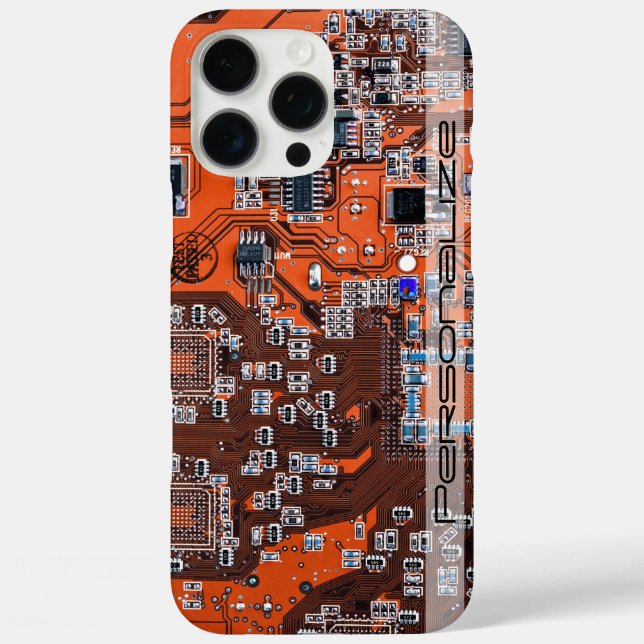 Printed Circuit Assembly PCB Orange Circuit Board Case-Mate iPhone Case (Back)