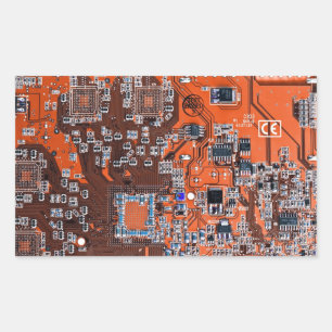 Printed Circuit Assembly PCB Orange Circuit Board Sticker