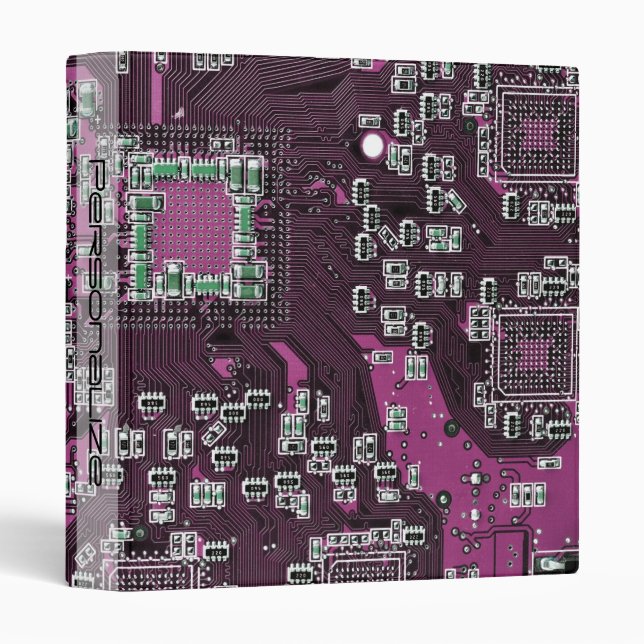 Printed Circuit Assembly PCB Purple Circuit Board Binder (Front/Spine)