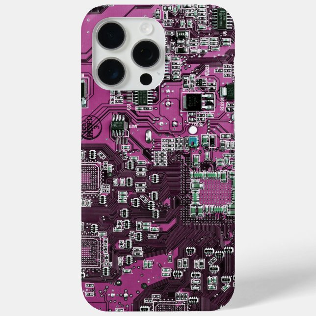 Printed Circuit Assembly PCB Purple Circuit Board Case-Mate iPhone Case (Back)
