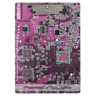Printed Circuit Assembly PCB Purple Circuit Board Clipboard