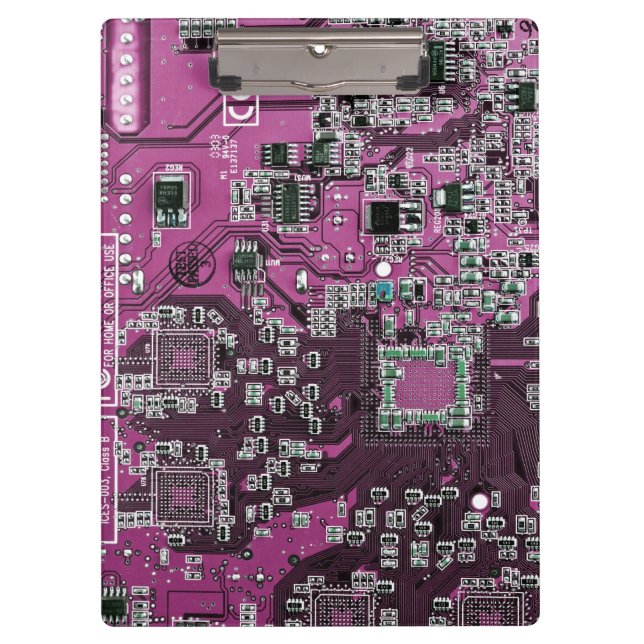Printed Circuit Assembly PCB Purple Circuit Board Clipboard (Front)