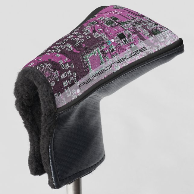 Printed Circuit Assembly PCB Purple Circuit Board Golf Head Cover (3/4 Front)