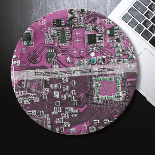 Printed Circuit Assembly PCB Purple Circuit Board Paper Plate