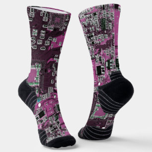 Printed Circuit Assembly PCB Purple Circuit Board Socks