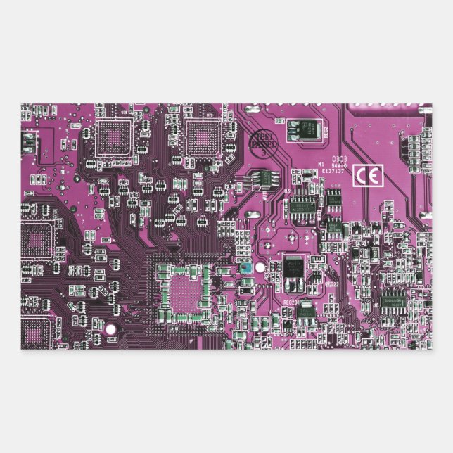 Printed Circuit Assembly PCB Purple Circuit Board Sticker (Front)