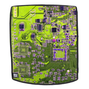 Printed Circuit Assembly PCB Yellow Circuit Board Backpack