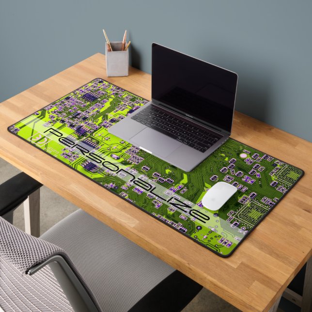 Printed Circuit Assembly PCB Yellow Circuit Board Desk Mat (Office 2)