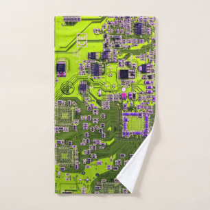 Printed Circuit Assembly PCB Yellow Circuit Board Hand Towel