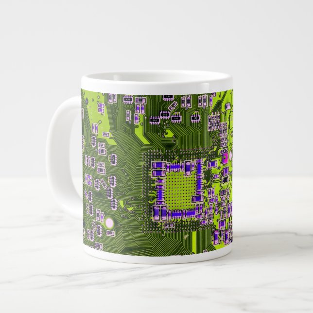 Printed Circuit Assembly PCB Yellow Circuit Board Large Coffee Mug (Front Left)