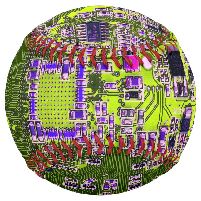 Printed Circuit Assembly PCB Yellow Circuit Board Softball (Front)