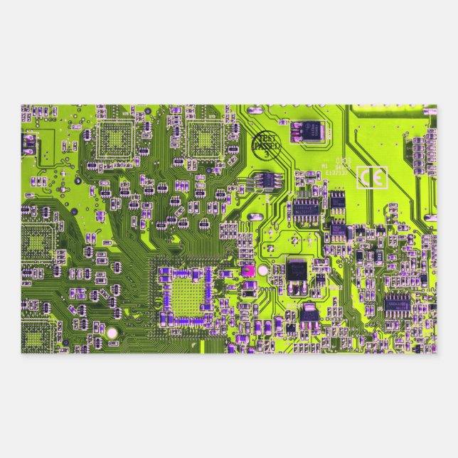 Printed Circuit Assembly PCB Yellow Circuit Board Sticker (Front)