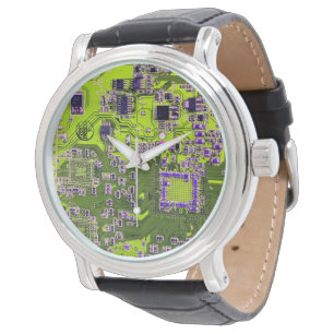 Printed Circuit Assembly PCB Yellow Circuit Board Watch