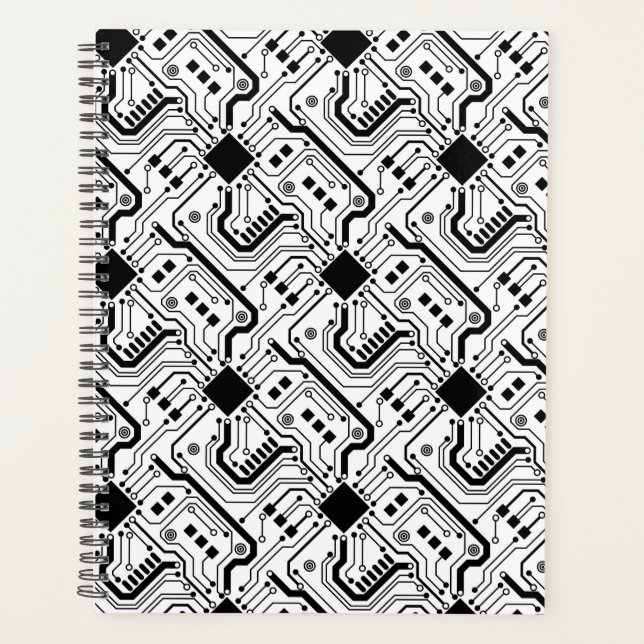 Printed Circuit Board - Black on White Planner (Front)