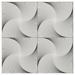 Printed Cotton Fabric, Tiled Spiral Pattern Fabric