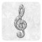 Printed Diamond Music Note Floral Damask