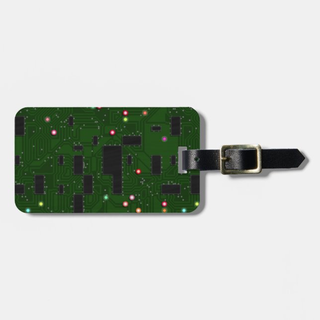 Printed Electronic Circuit Board Luggage Tag (Front Horizontal)