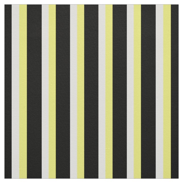 Printed Fabric, in Black & White & Yellow Fabric (Swatch)