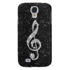 Printed Glitzy Sparkly Diamond Music Note
