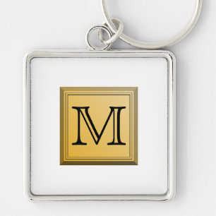 Printed image of a custom monogram design. keychain