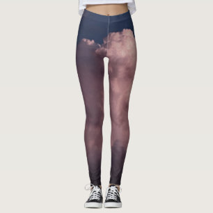 PRINTED Leggings CLOUDS AGAINST BLUE