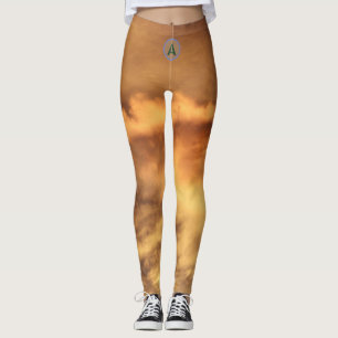 PRINTED Leggings CLOUDS CUSTOM INITIAL