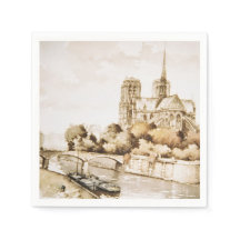Printed Napkins of Notre Dame Cathedral