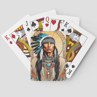 printed native American Indian Playing Cards