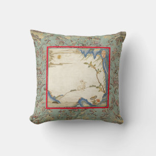 PRINTED PILLOW COTTON JAPANESE BUNNY AND MOON