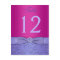 PRINTED RIBBON Fuchsia, Purple Table Number Card