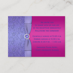 PRINTED RIBBON Fuchsiam Purple Enclosure Card