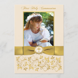 PRINTED RIBBON Holy Communion Photo Thank You