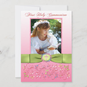 PRINTED RIBBON Holy Communion Photo Thank You