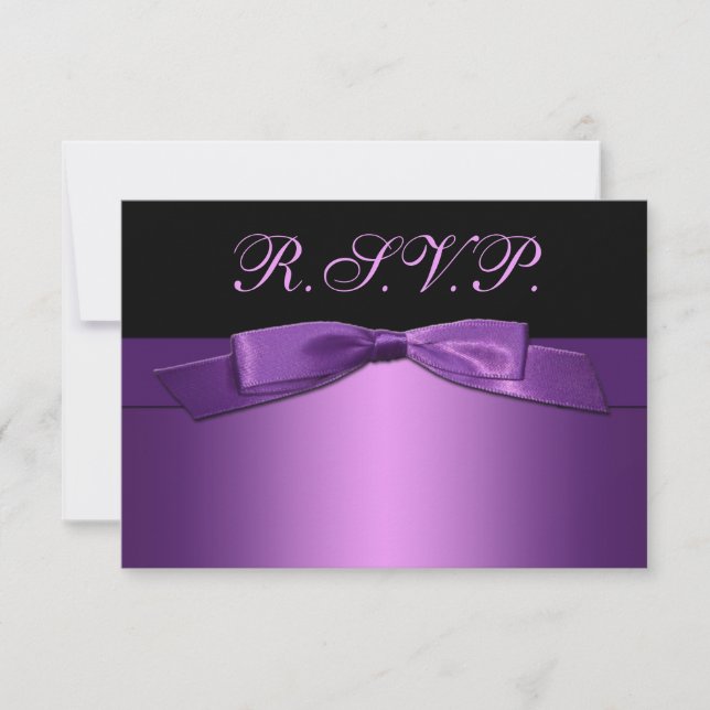 PRINTED RIBBON Purple, Black Reply Card (Front)