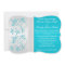 PRINTED RIBBON Turquoise, Silver Floral Wedding