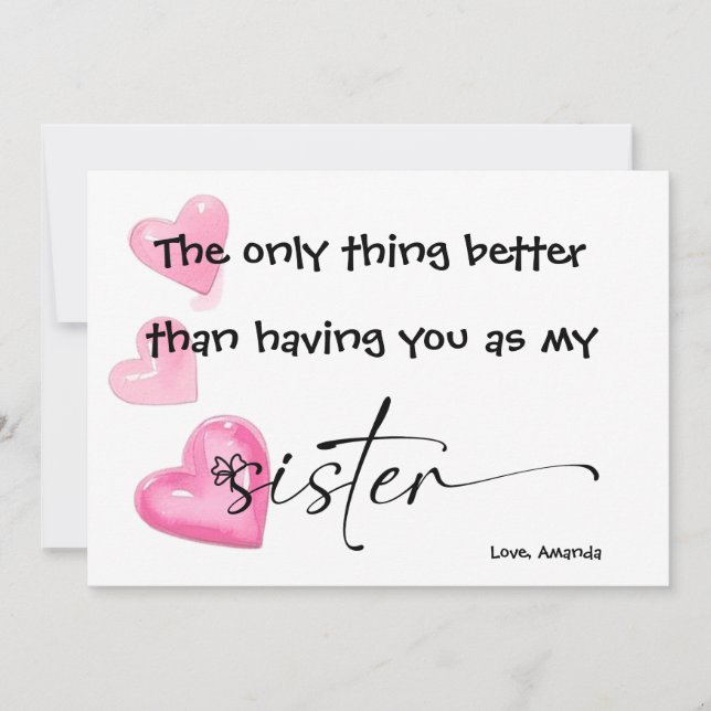 PRINTED The only thing better than having you as Card (Front)
