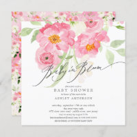 Printemps Blossoms Baby In Bloom Invitation