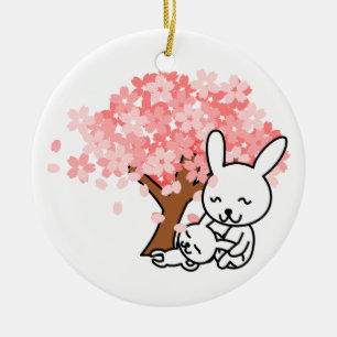 Printemps Bunnies Ornement Round