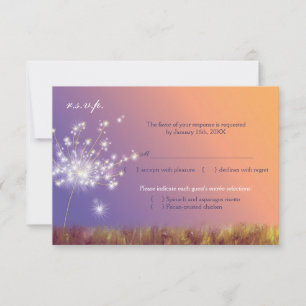 Printemps crépuscule Dandelion mariage RSVP