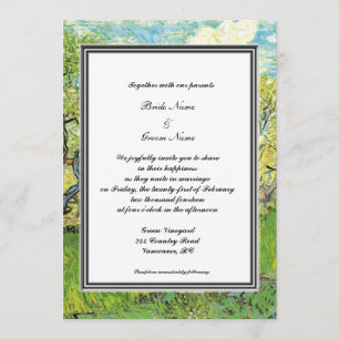 printemps, été faire-part de mariage. van Gogh