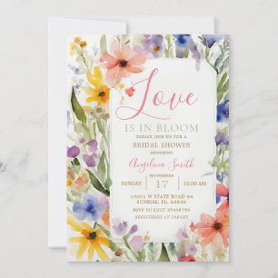 Printemps Été Floral Invitation de douche nuptiale