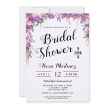 Printemps été Floral Top Bridal Shower Invitation