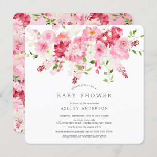 Printemps fleurit Floral Baby shower Invitation