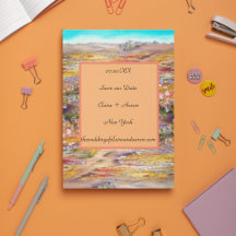 Printemps fleurs paysage plat Enregistrer la carte