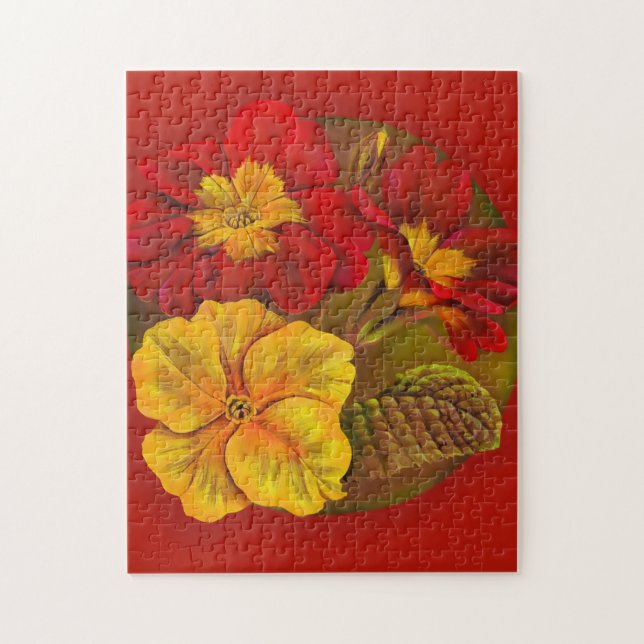 Printemps Primroses art peinture jigsaw puzzle (Vertical)
