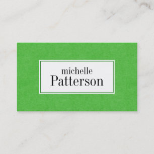 Printemps Suede Vert Look Carte de visite moderne